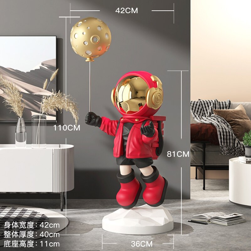 110cm Large Size Statue Astronaut - Modern Art - Various Finishes