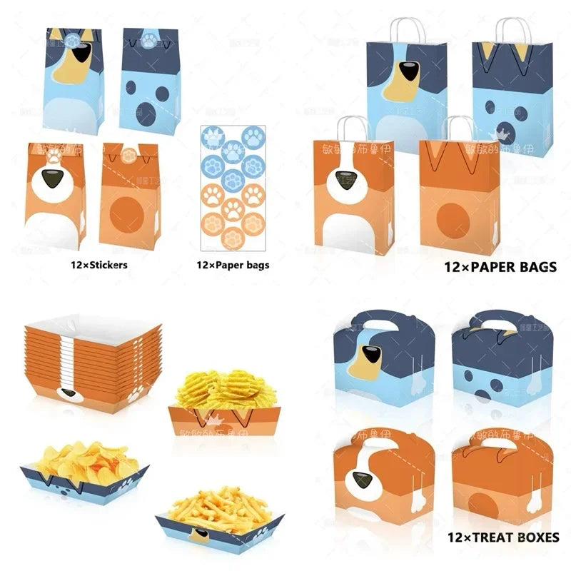 Bluey Party Boxes for Snacks, Gifts, Popcorn & More