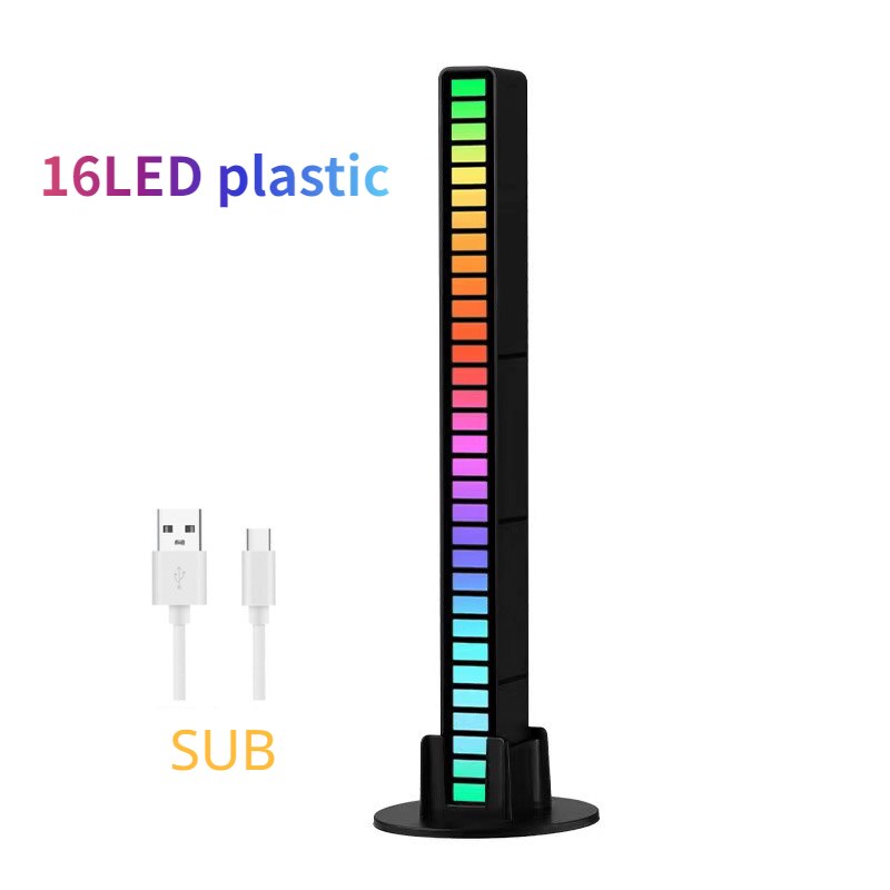 RGB LED Strip Light Music Bar for Desktop - Black or White