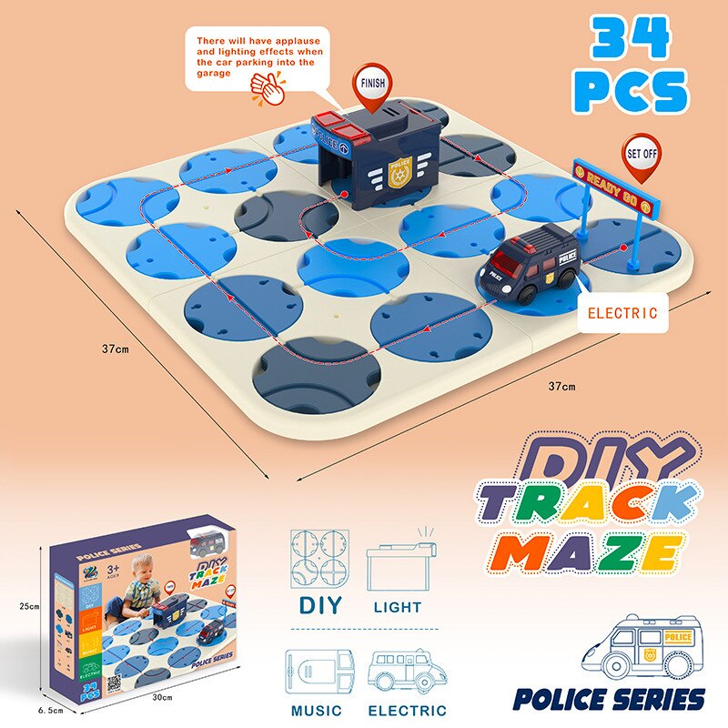 Children's Kid's Maze Track Puzzle Game with Light & Sound - Various Designs