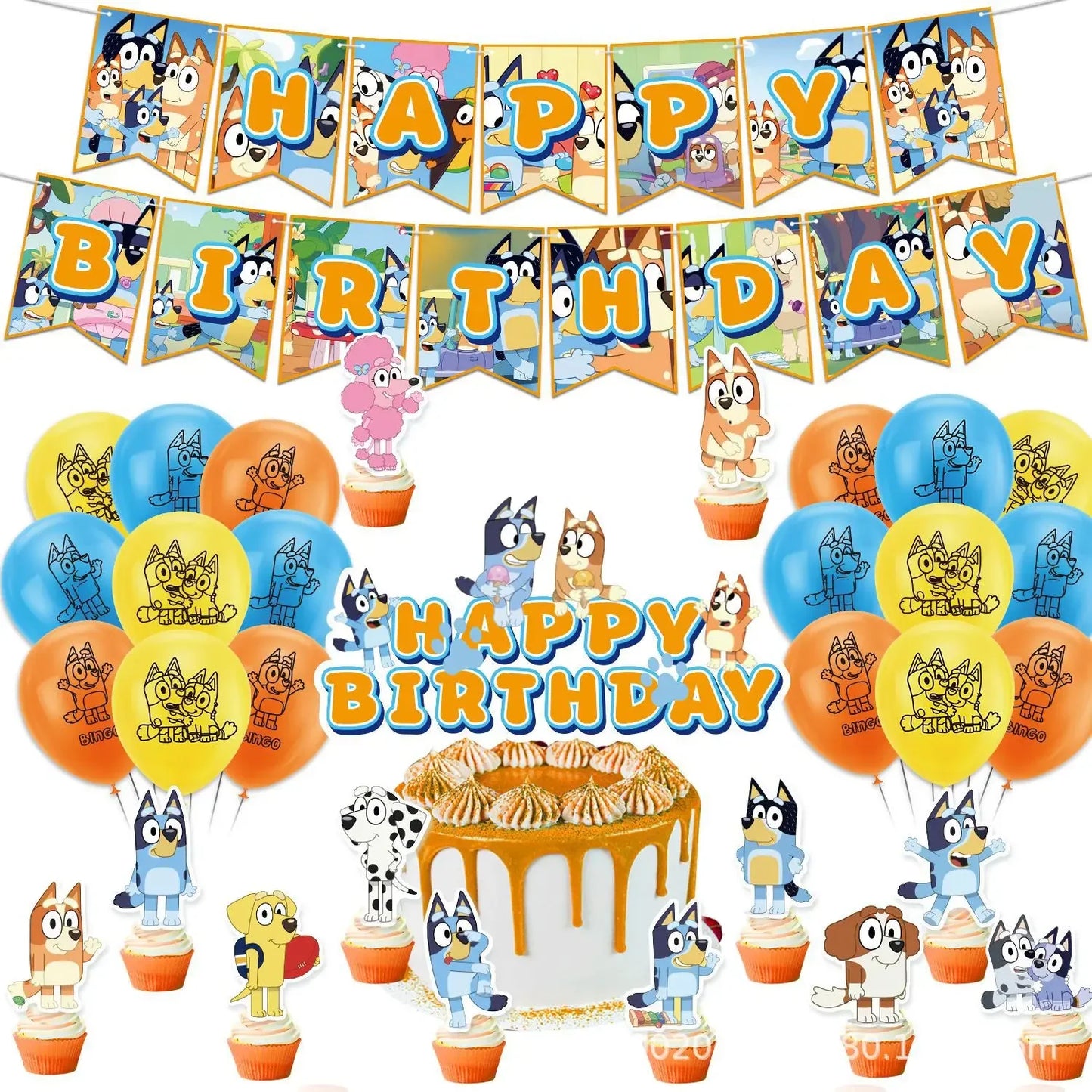 Bluey Party Supplies - Plates, Cups,Balloons & More