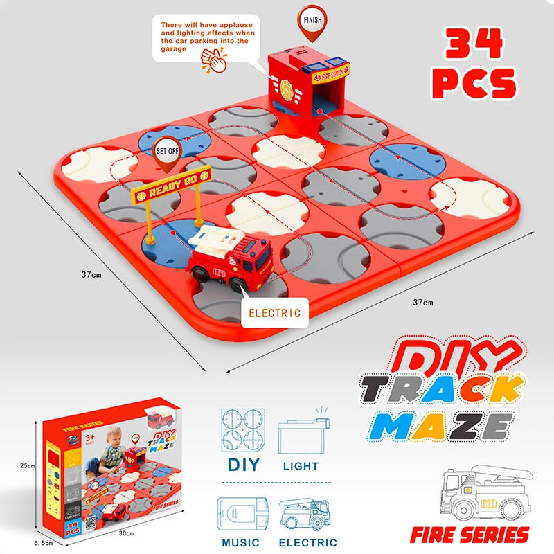 Children's Kid's Maze Track Puzzle Game with Light & Sound - Various Designs