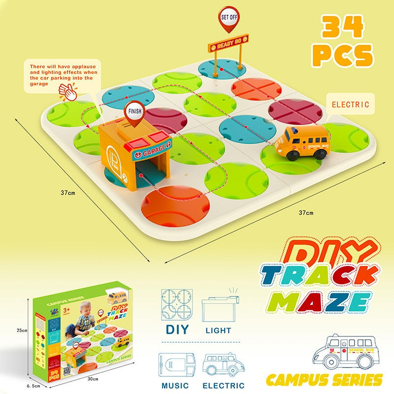 Children's Kid's Maze Track Puzzle Game with Light & Sound - Various Designs