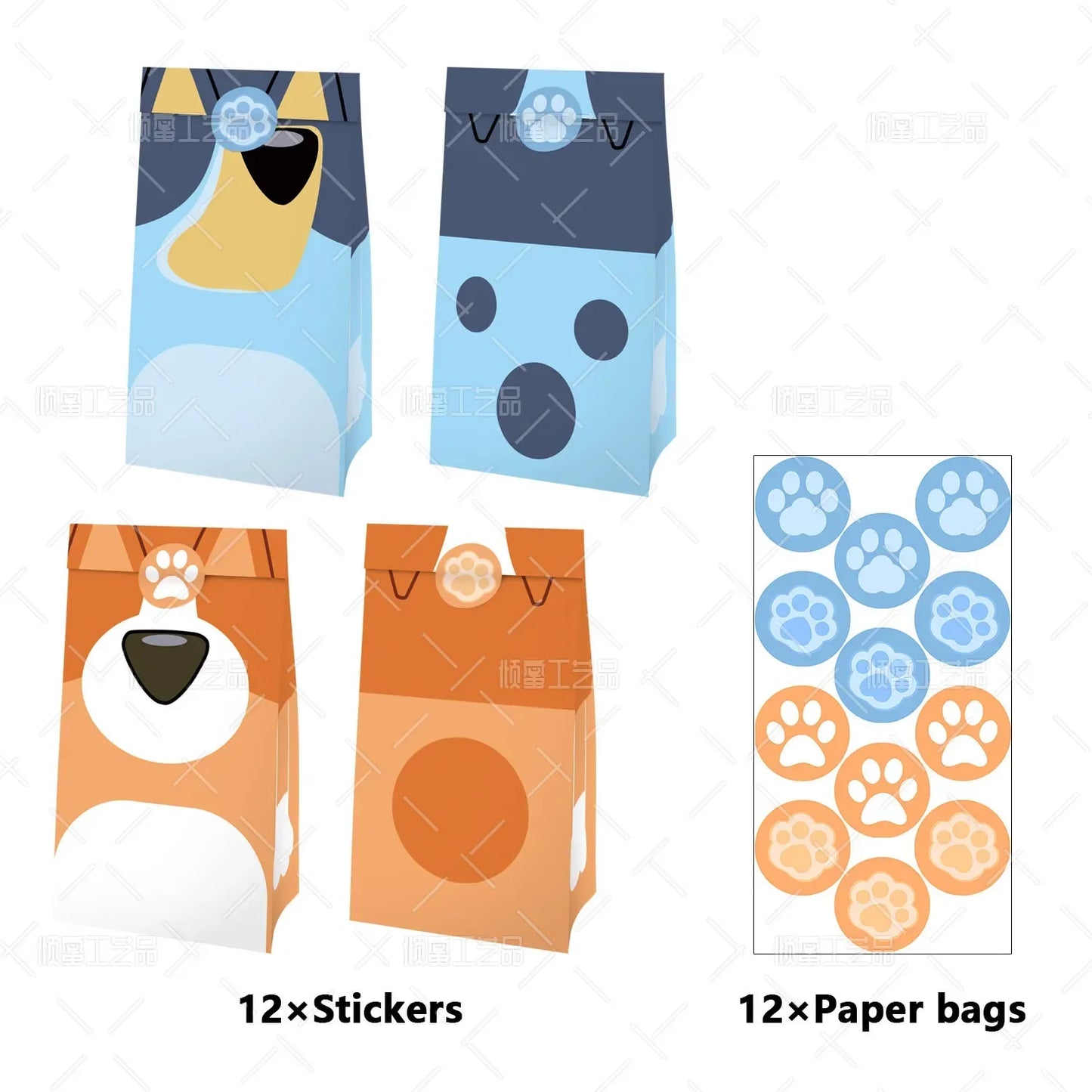 Bluey Party Boxes for Snacks, Gifts, Popcorn & More