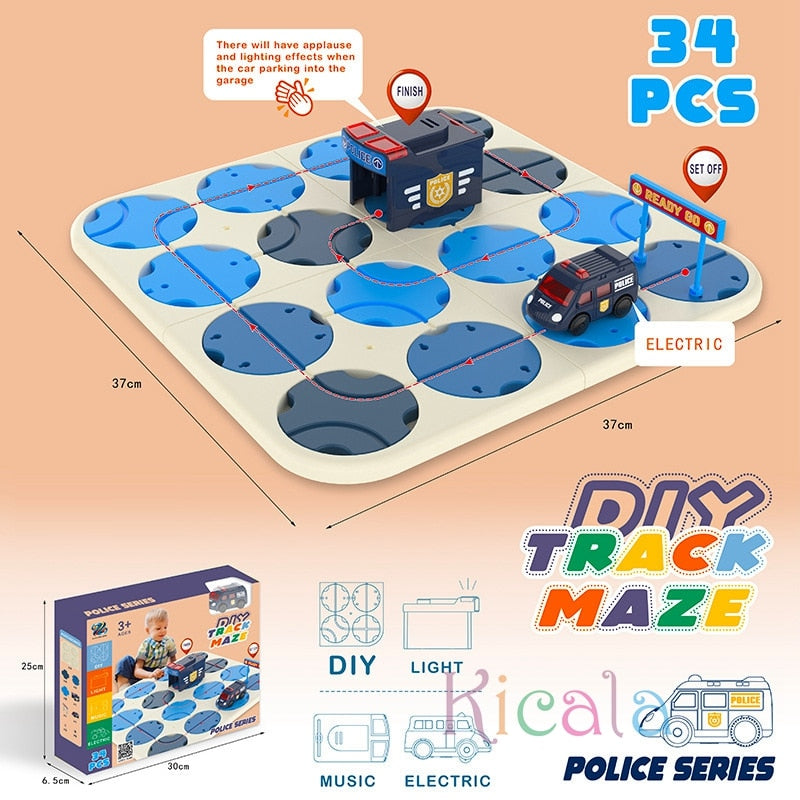 Children's Kid's Maze Track Puzzle Game with Light & Sound - Various Designs