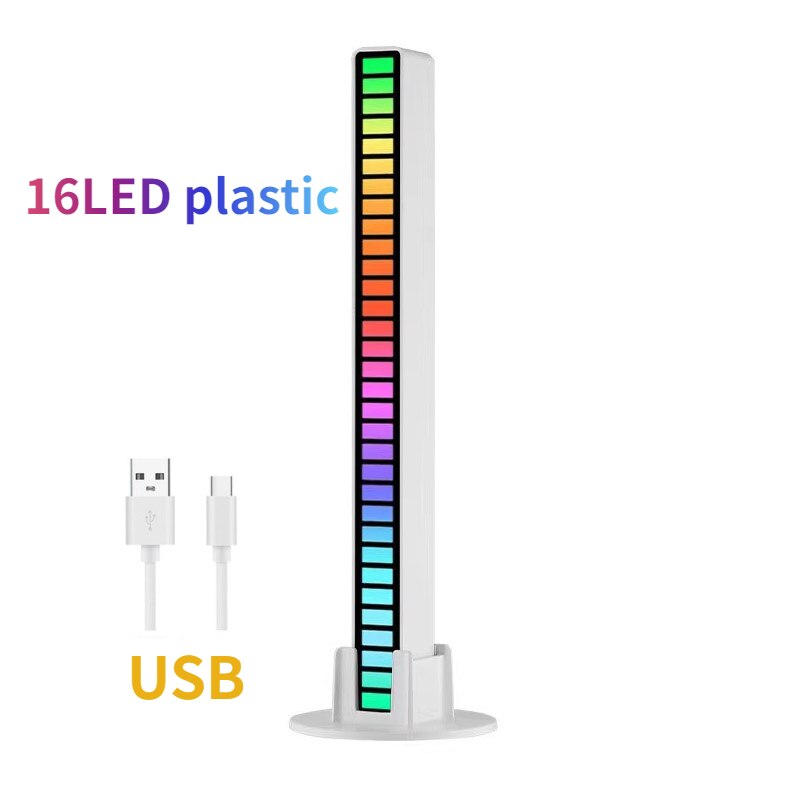 RGB LED Strip Light Music Bar for Desktop - Black or White