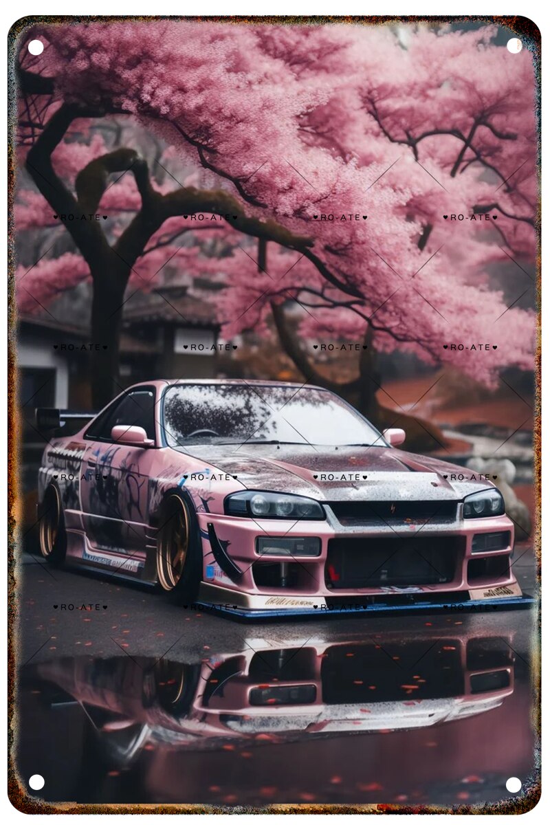 A4 Metal Car Wall Art Poster - Various Designs