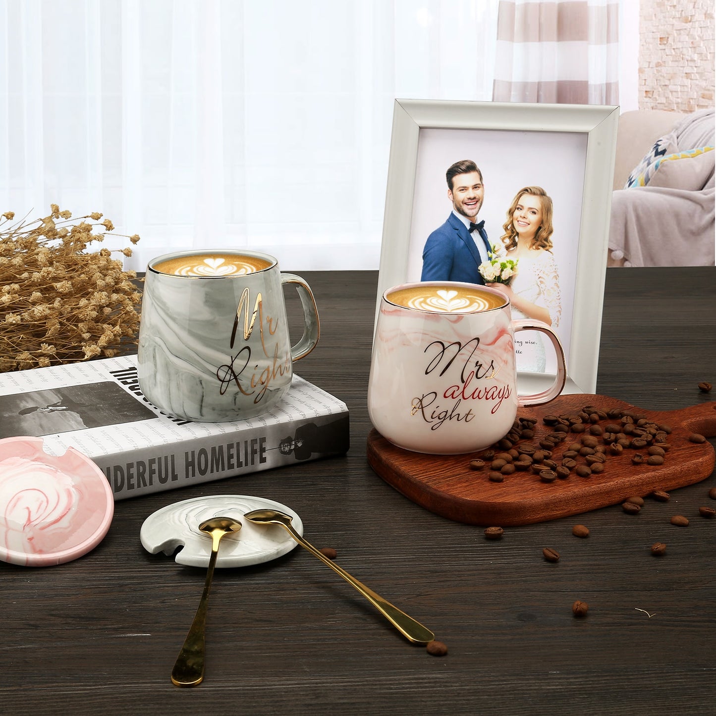 Mr & Mrs Coffee Mug Gift Set - Various Designs