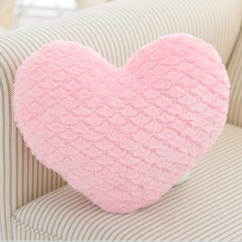 Heart Shaped Fleece Seat Sofa Cushion / Pillow - Various Colours