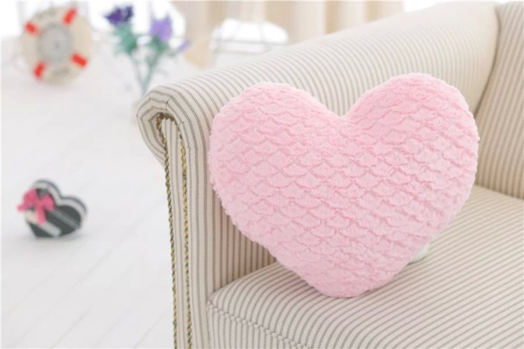 Heart Shaped Fleece Seat Sofa Cushion / Pillow - Various Colours