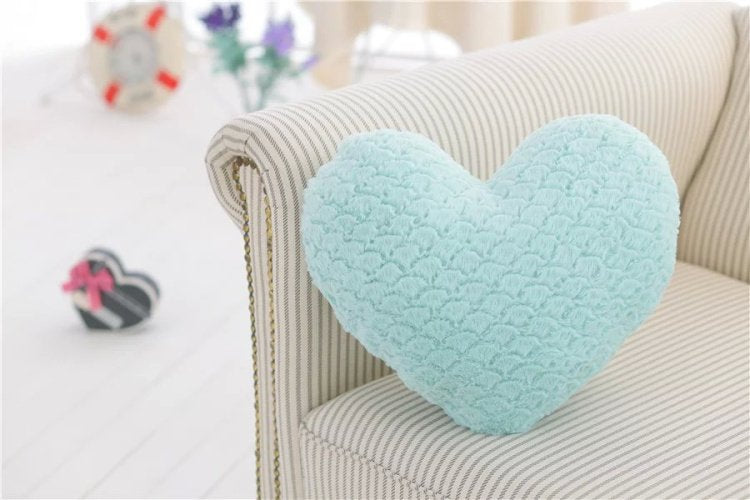 Heart Shaped Fleece Seat Sofa Cushion / Pillow - Various Colours