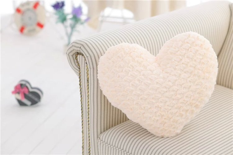 Heart Shaped Fleece Seat Sofa Cushion / Pillow - Various Colours