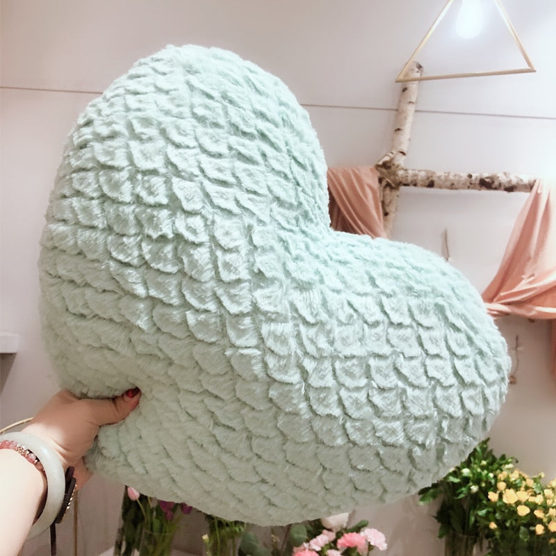 Heart Shaped Fleece Seat Sofa Cushion / Pillow - Various Colours