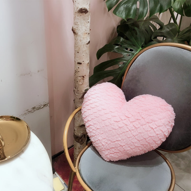 Heart Shaped Fleece Seat Sofa Cushion / Pillow - Various Colours