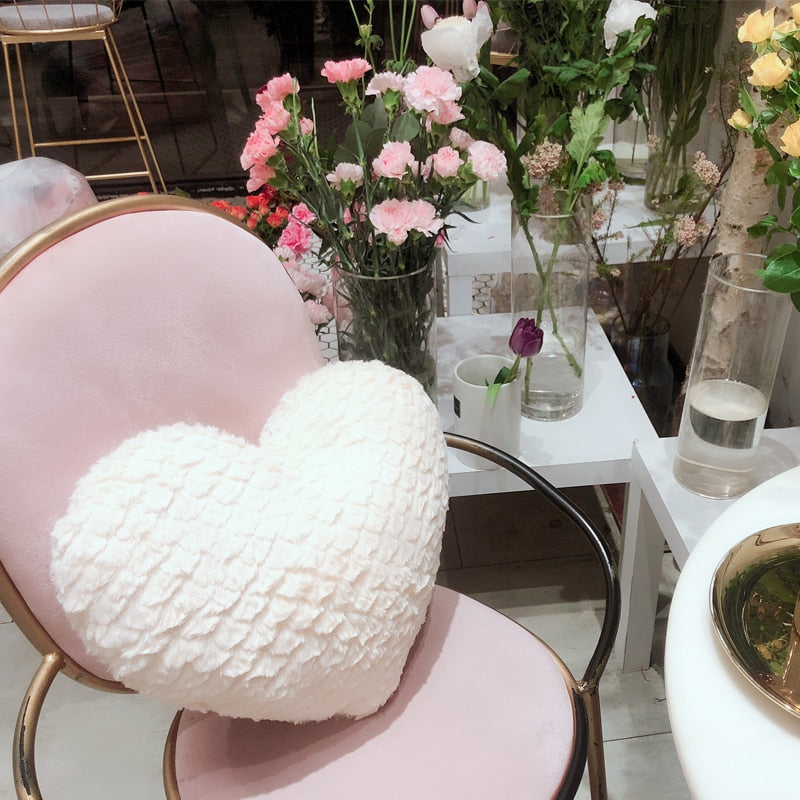 Heart Shaped Fleece Seat Sofa Cushion / Pillow - Various Colours