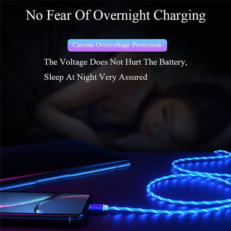LED USB-C Charging Cable - Various Colours