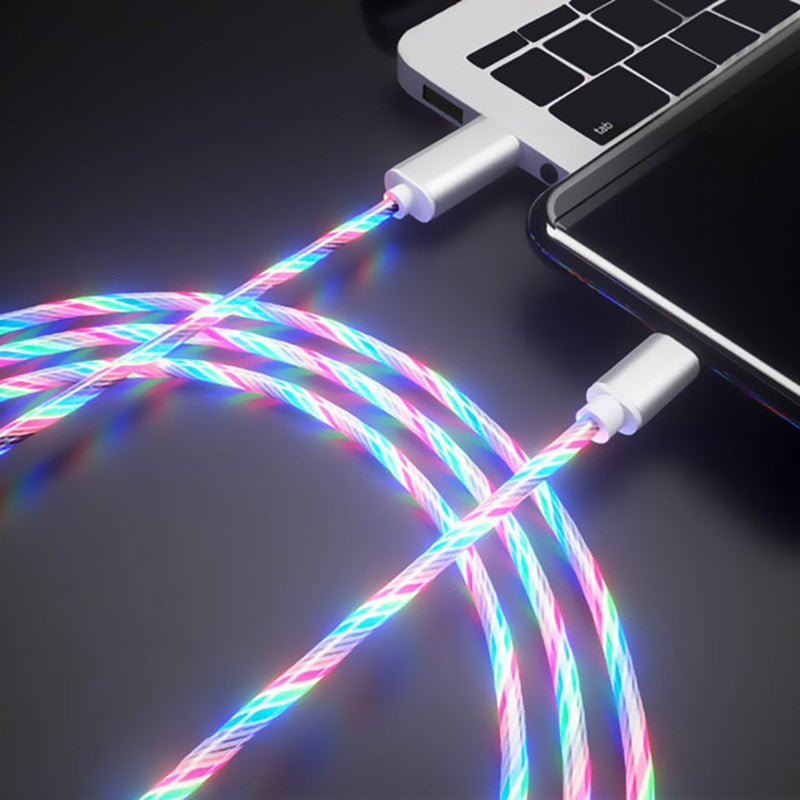 LED USB-C Charging Cable - Various Colours