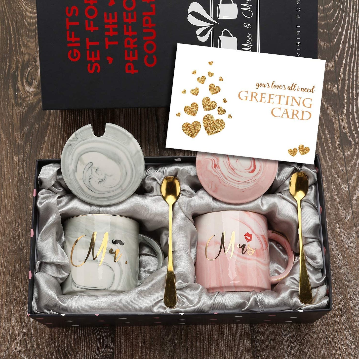 Mr & Mrs Coffee Mug Gift Set - Various Designs