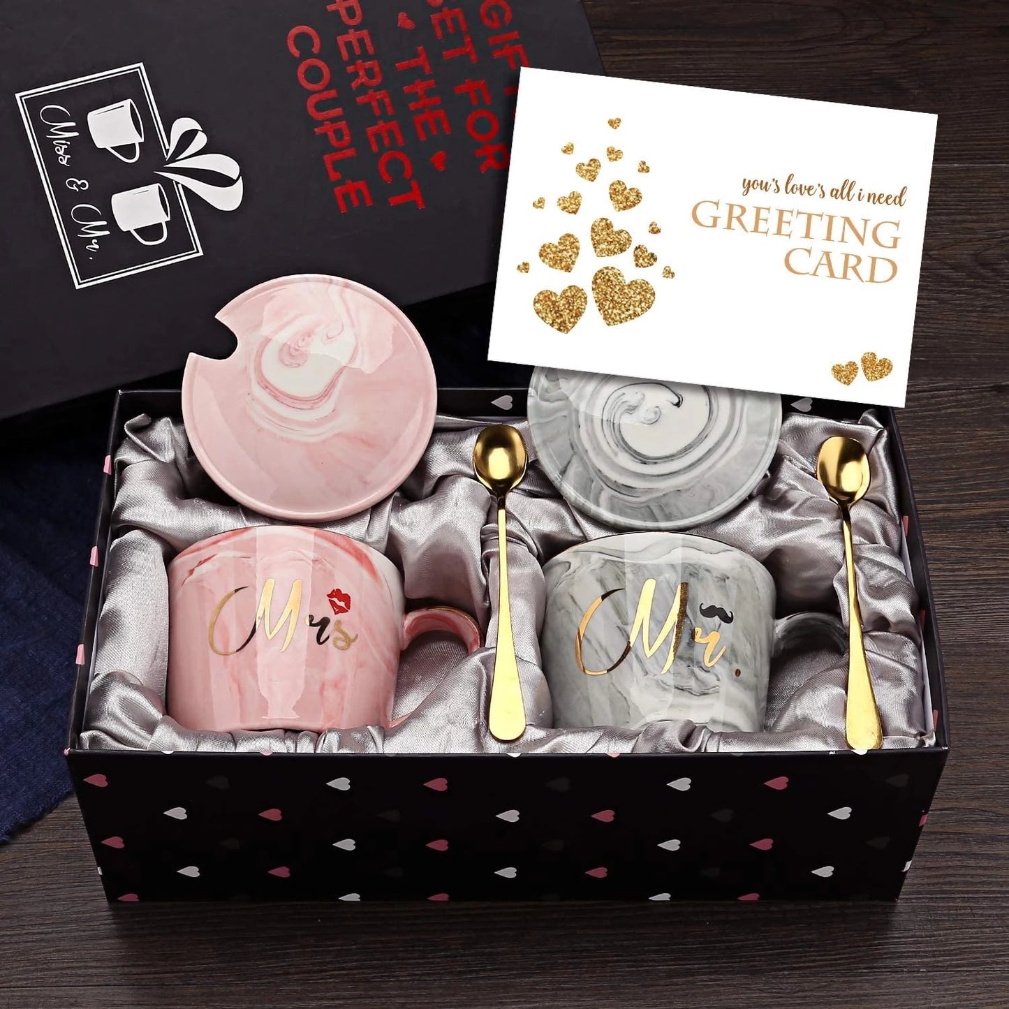 Mr & Mrs Coffee Mug Gift Set - Various Designs