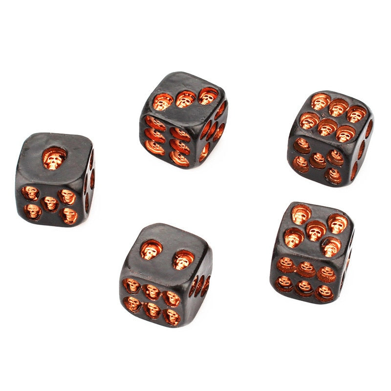 Resin Skull Game Dice - 5pcs a Set - 3 Styles