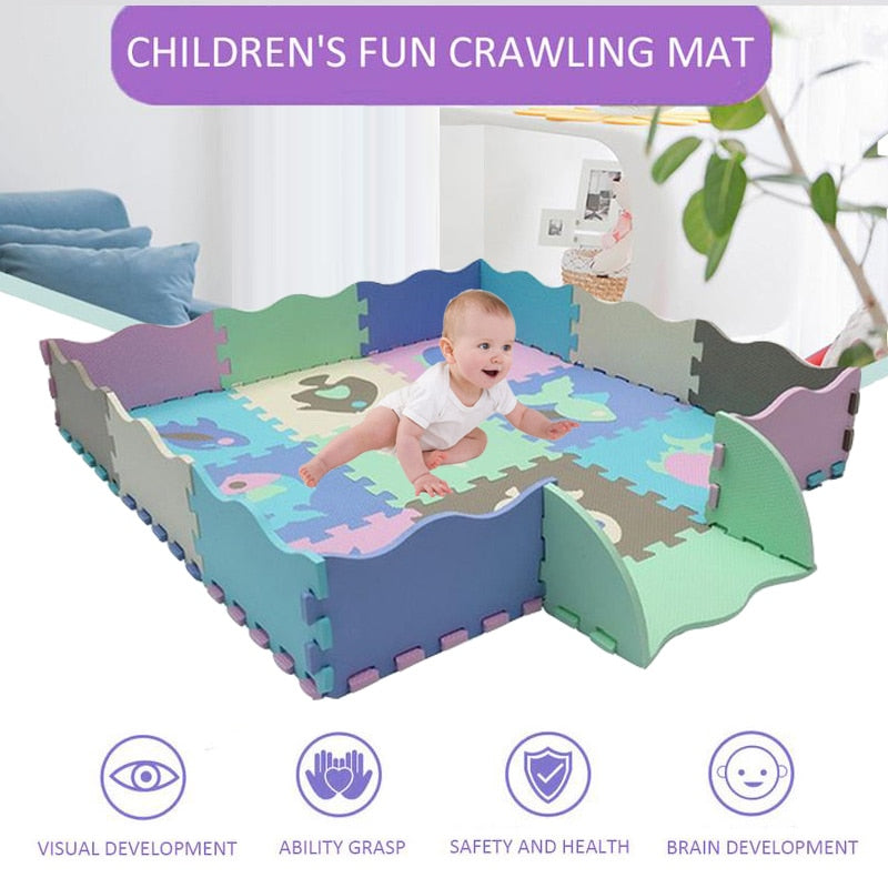 Children's Kid's Soft Foam Indoor Playmat Floor - 25pc Pack - Various Styles