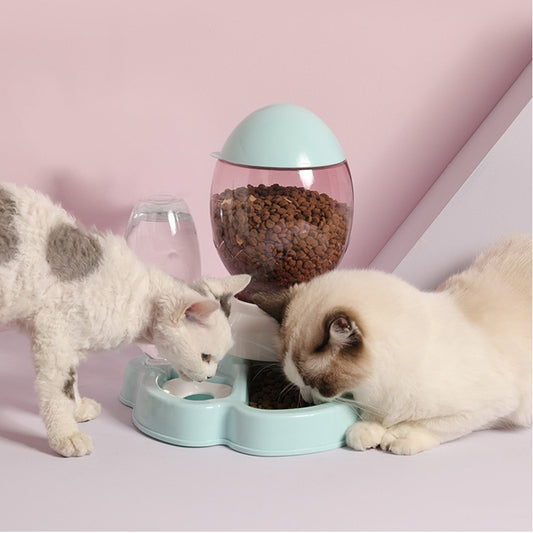 Cat/Dog Food & Water Station for Pets - Small or Large - Pink or Blue