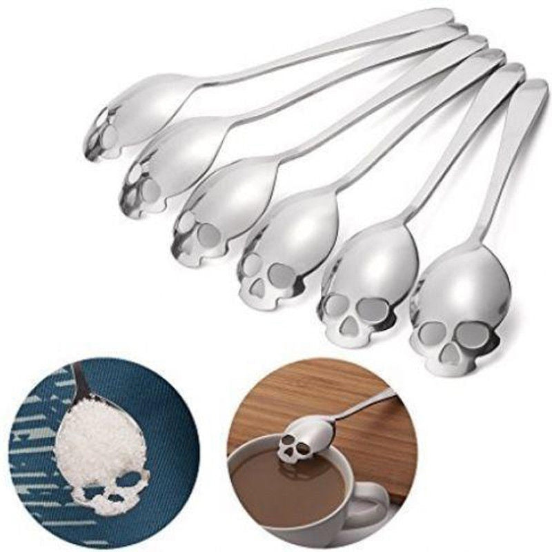 Stainless Steel Skull Teaspoon - Choice of 4 Finishes