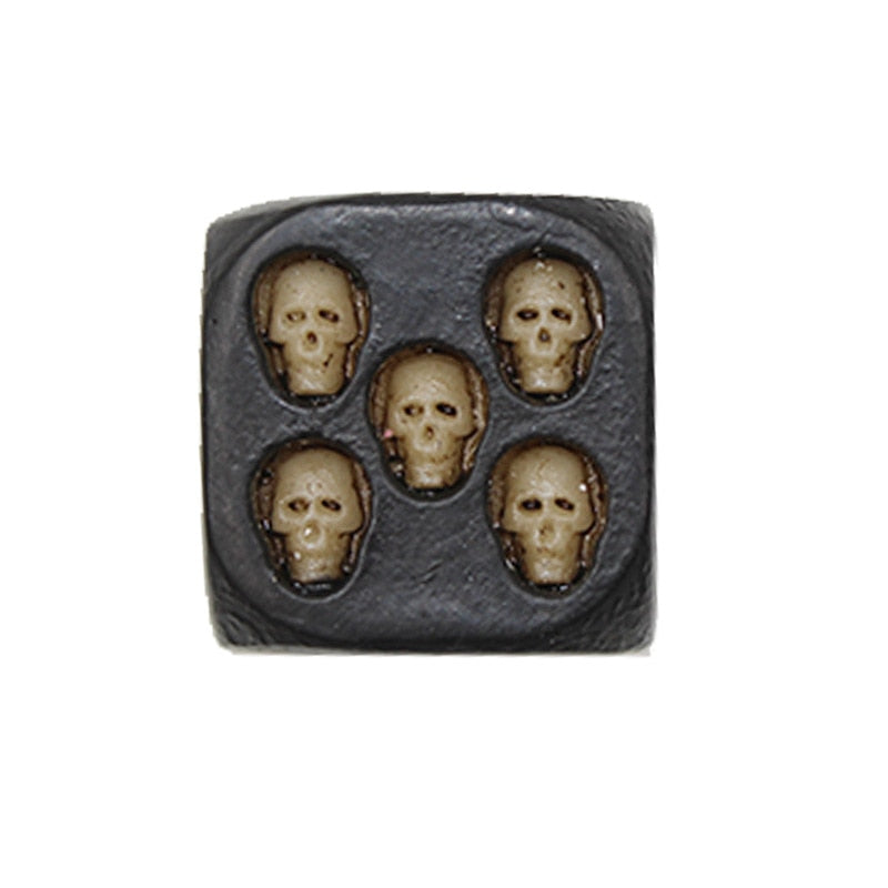 Resin Skull Game Dice - 5pcs a Set - 3 Styles