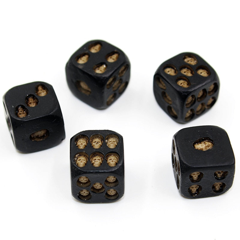 Resin Skull Game Dice - 5pcs a Set - 3 Styles