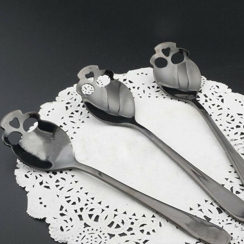 Stainless Steel Skull Teaspoon - Choice of 4 Finishes