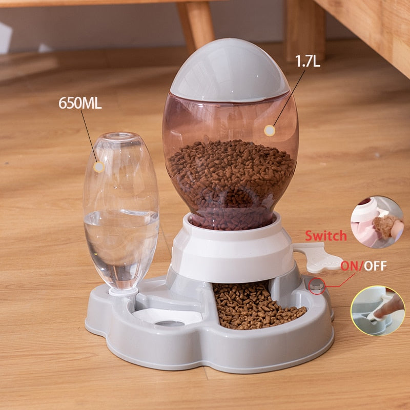 Cat/Dog Food & Water Station for Pets - Small or Large - Pink or Blue