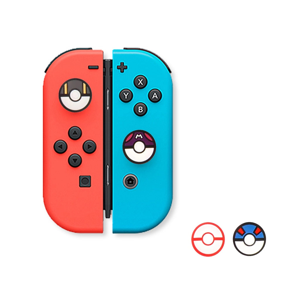 Pokémon Pokeball Silicone Analog Thumb Grips for Nintendo Switch - Various Styles - 4pcs