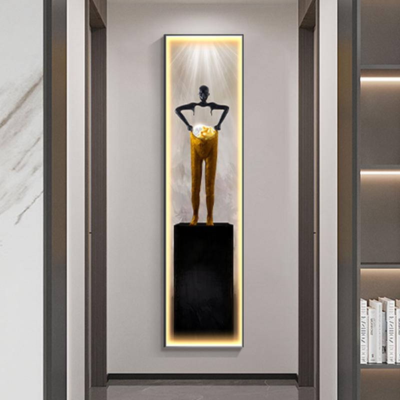 Large Abstract LED Framed Sculpture Painting - Modern Art