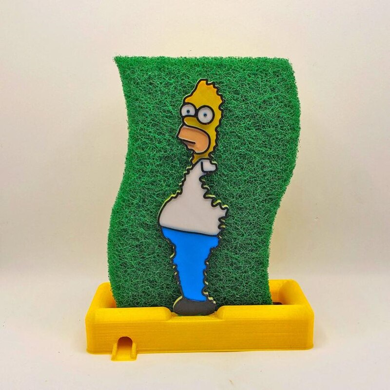 The Simpsons Scouring Washing up Pad Holder - Bush MEME