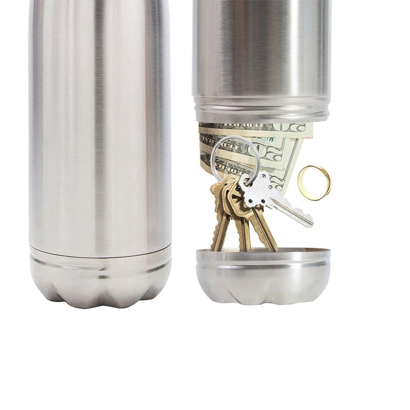 750ml Stainless Steel Secret Safety Compartment Water Bottle