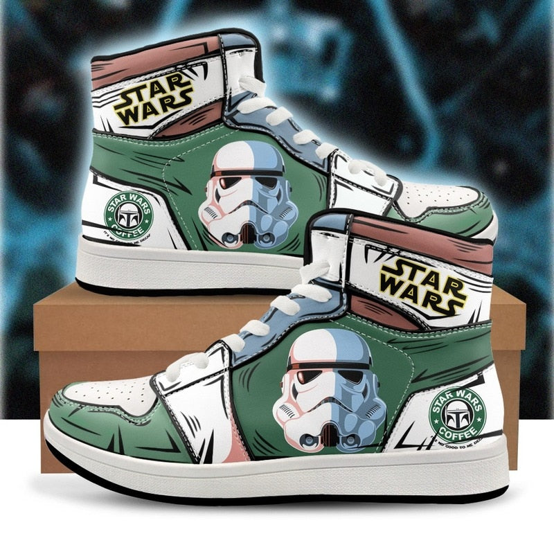 Handmade Custom Star Wars High Top Trainers - Various Designs & Sizes