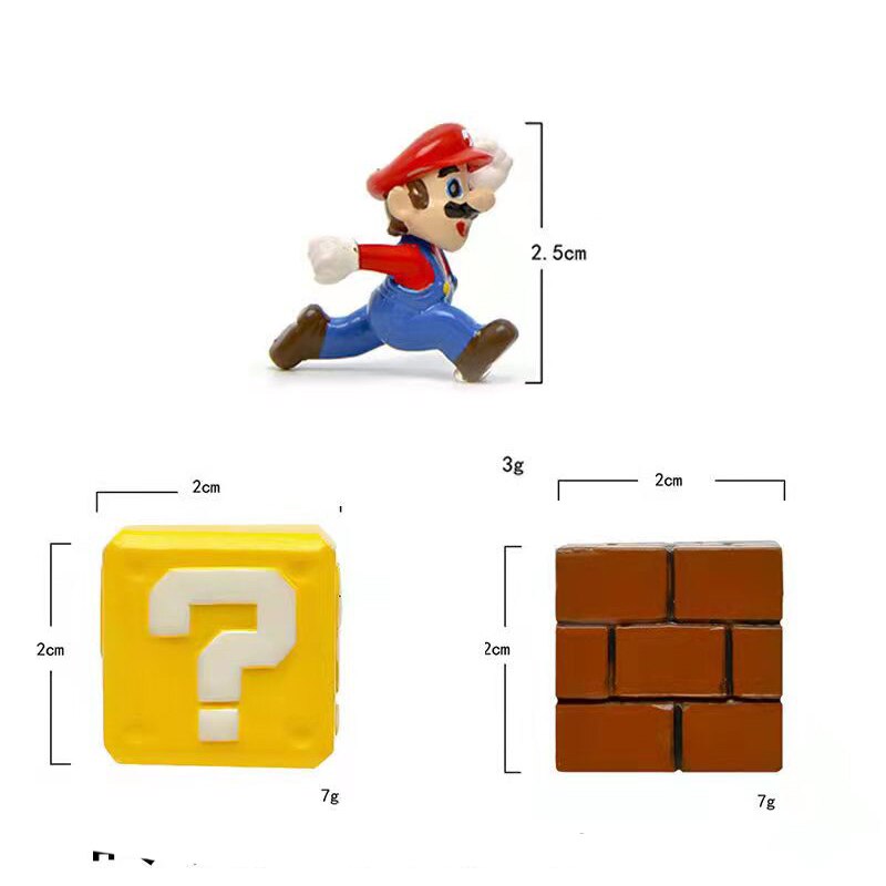 Nintendo Super Mario Magnetic Fridge Magnet Scene Set