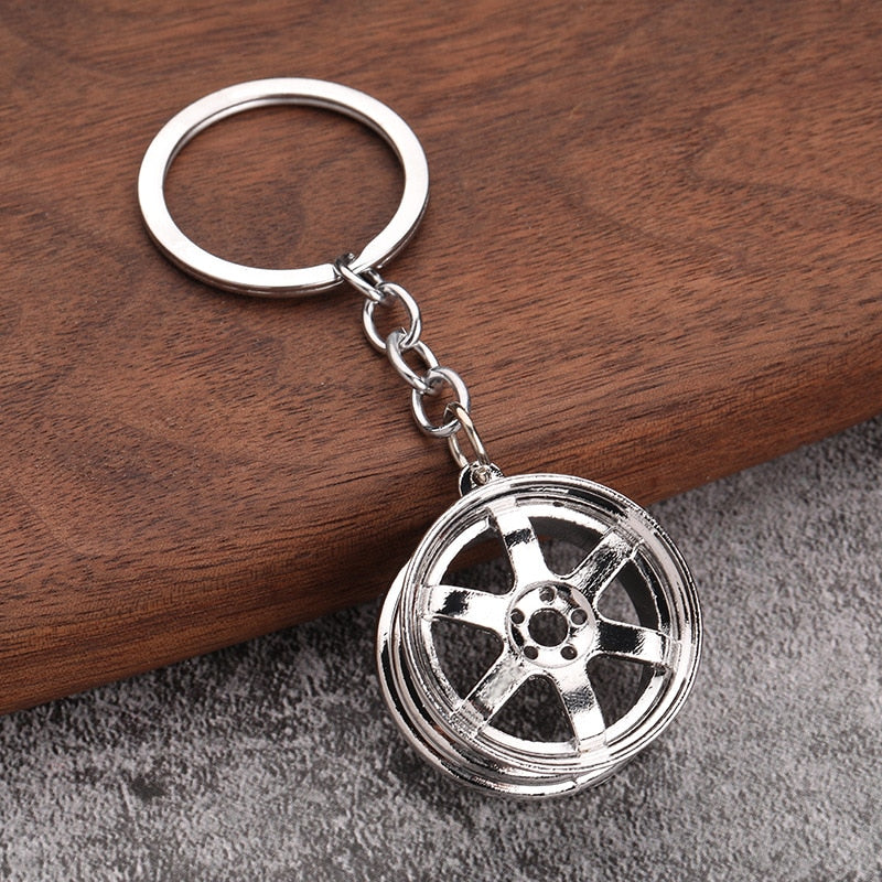 Metal Car Enthusiast Car Part Key Chains - Various Designs