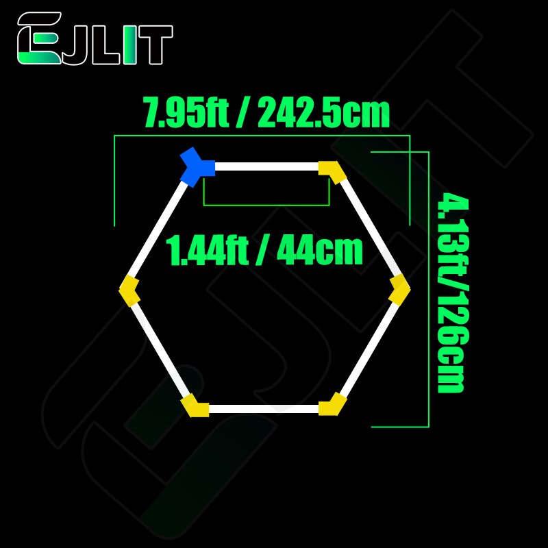 Garage Workshop Hexagon LED Honeycomb Ceiling Lights 110v-240v - Various Pack Sizes