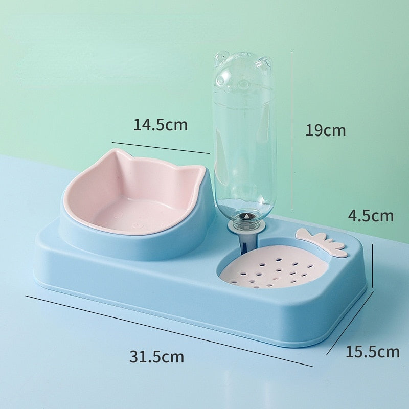 Pets Dog/Cat Double Feeding & Water Station - Various Colours