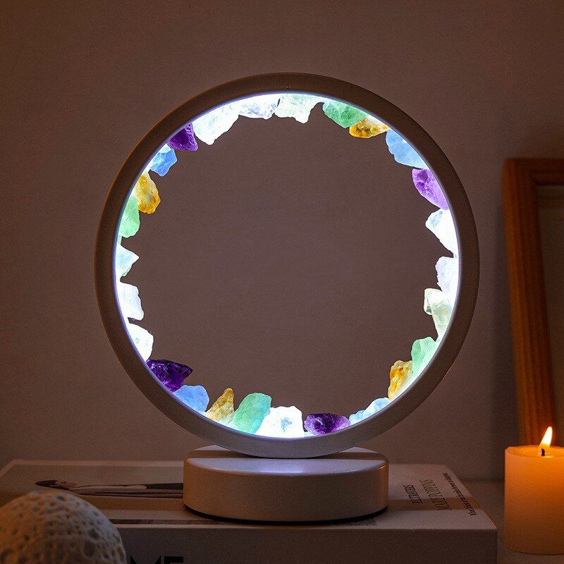 Amethyst Mineral LED Lamp - Variety of Mineral Designs