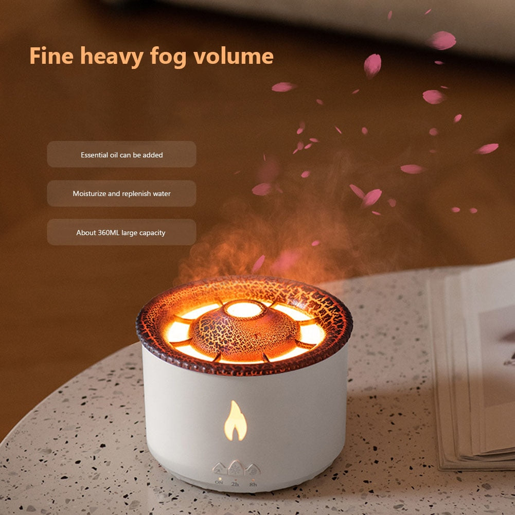 360ml Volcano Eruption Diffuser Air Humidifier with Smoke Ring