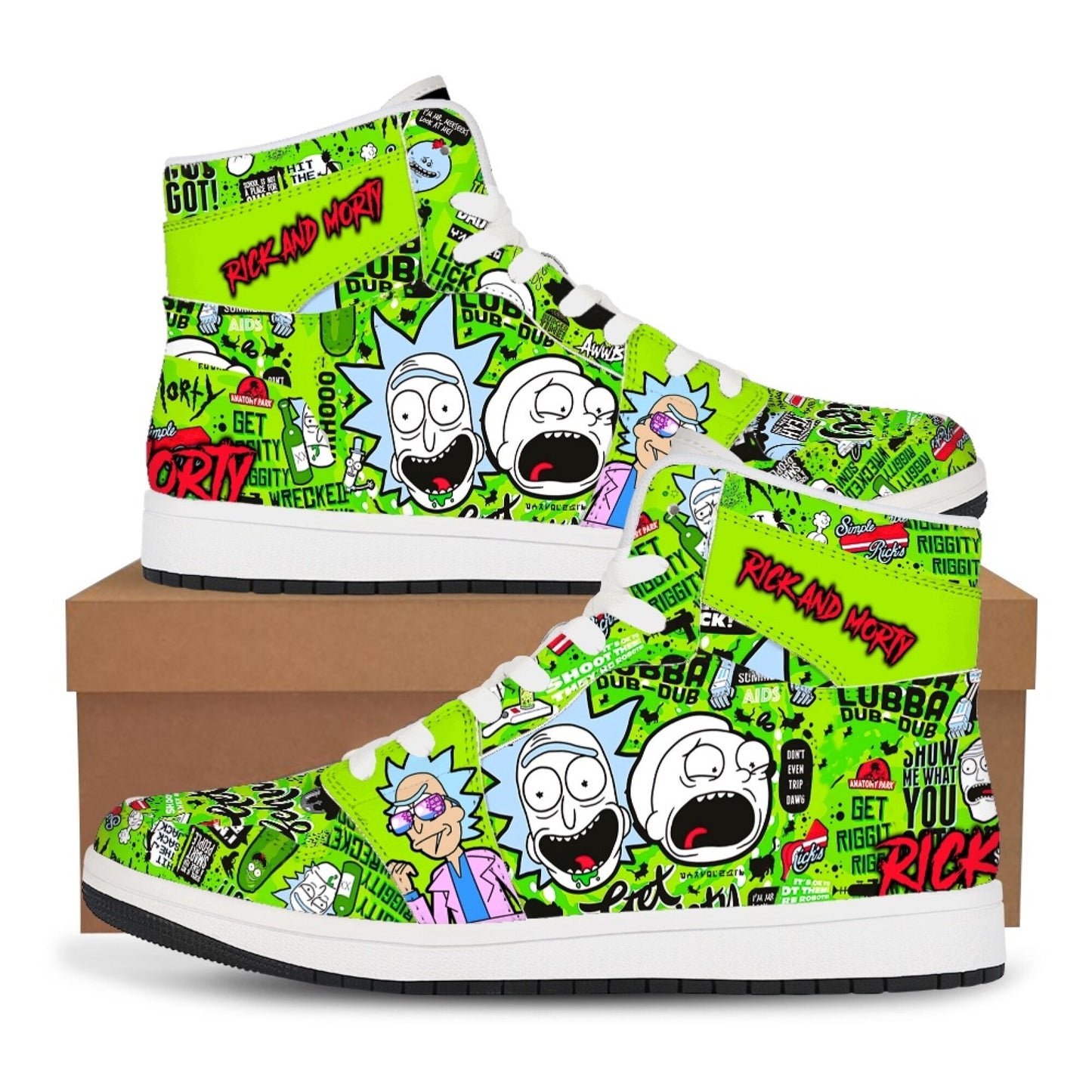 Rick and Morty High Top Shoes - Variety of Sizes