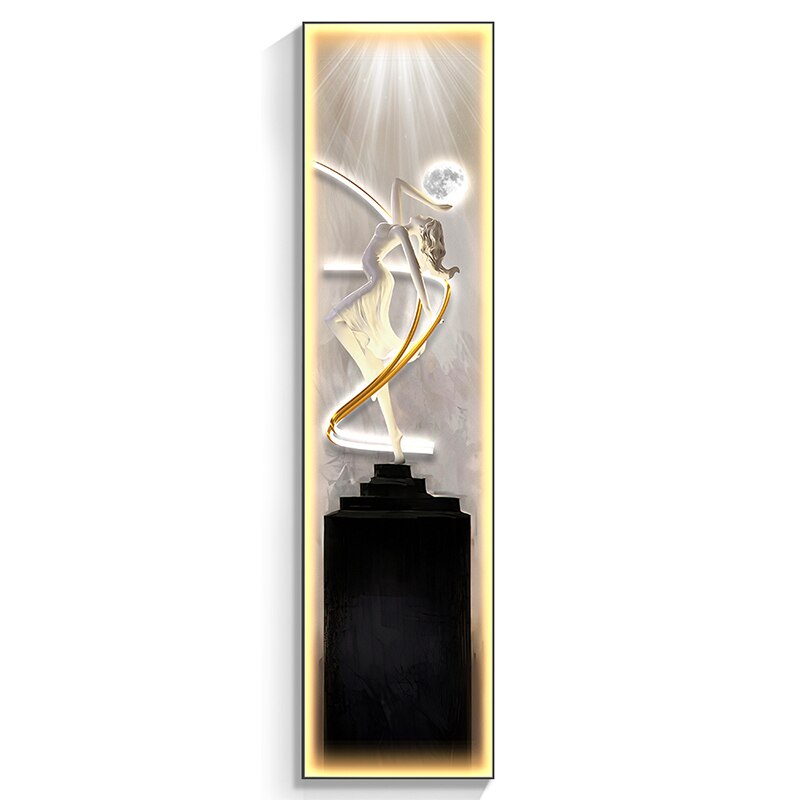 Large Abstract LED Framed Sculpture Painting - Modern Art