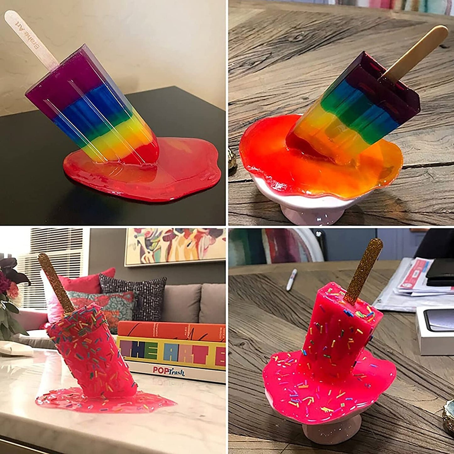 Resin Melting Ice Cream Ornament - Various Designs