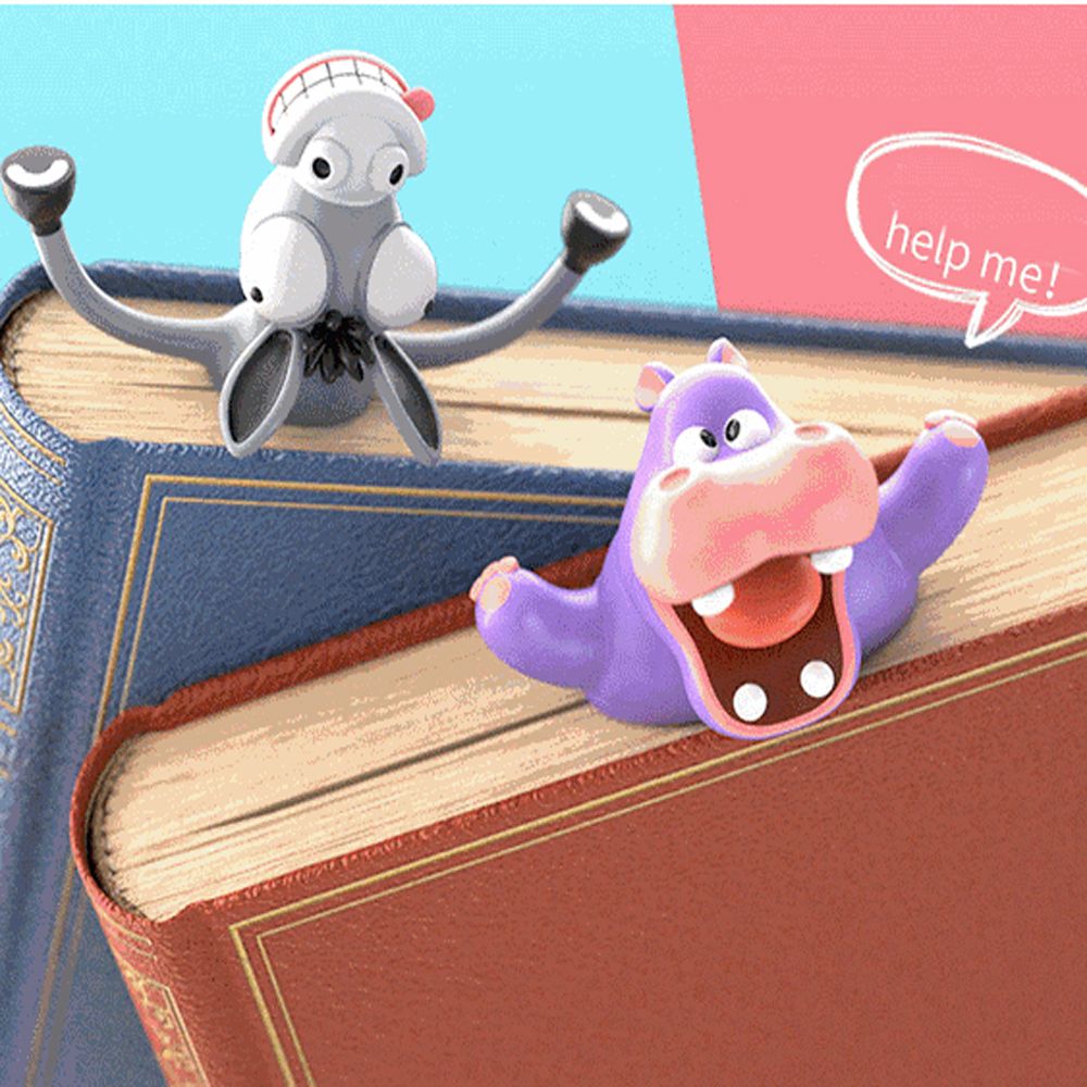 3D Animal Squished Kids Bookmarks - Various Designs