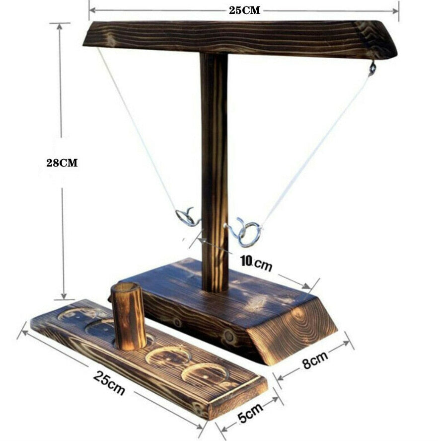 Wooden Ring Toss Party Drinking Game
