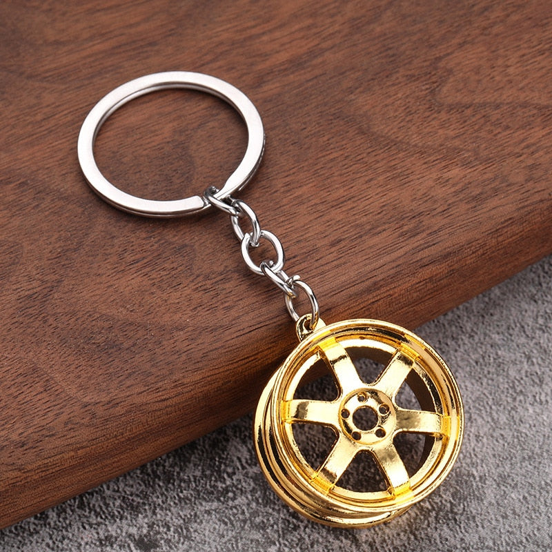 Metal Car Enthusiast Car Part Key Chains - Various Designs