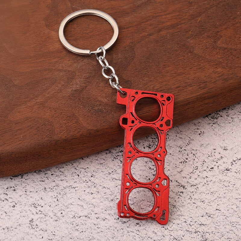 Metal Car Enthusiast Car Part Key Chains - Various Designs