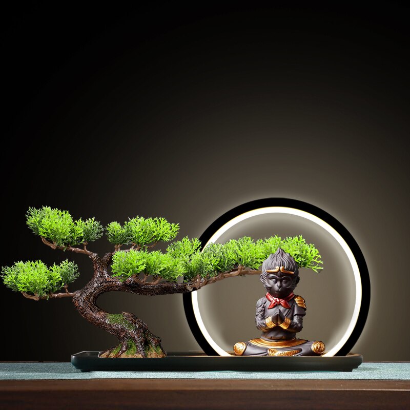 Faux Bonsai Chinese Scenery LED Decoration Ornament - Variety of Styles